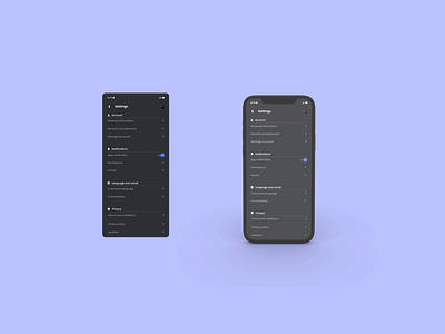 #DailyUI #007
Settings page