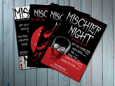 Mischief Night poster designs flyer handbill poster poster design print design