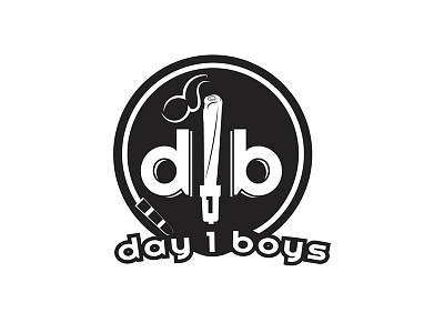 d1b (day 1 boys) logo design artist band branding identity joint logo mic music