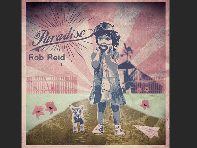 Album cover design (wip) album cover childhood cover art retro street art sunburst vintage