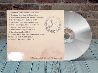 Melodime Album packaging mock up (back)