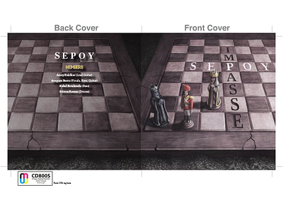 SEPOY DEBUT ALBUM COVER LAYOUT AND CD PACKAGING DESIGN