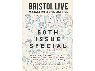 BRISTOL LIVE MAGAZINE 50TH ISSUE SPECIAL COVER DESIGN