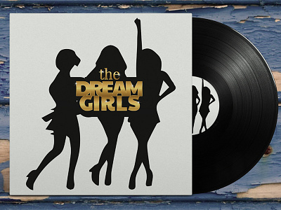THE DREAM GIRLS LOGO DESIGN album branding girl gold group identity logo singer
