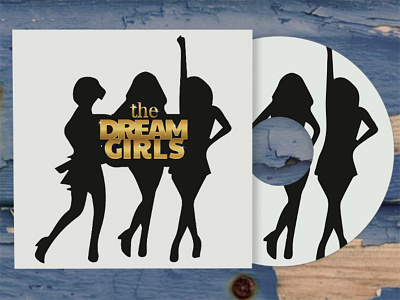 THE DREAM GIRLS LOGO DESIGN branding cd cover art disk art girl gold group identity logo singer