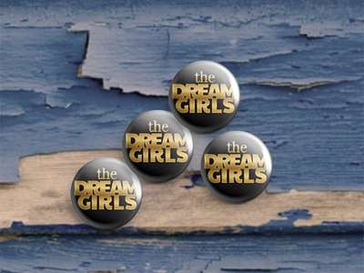 THE DREAM GIRLS LOGO DESIGN badge branding girl gold group identity logo pin singer