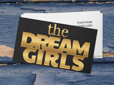 THE DREAM GIRLS LOGO DESIGN branding business card girl gold group identity logo singer