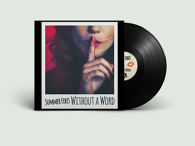 front mockup: vinyl package layout and design for indie band