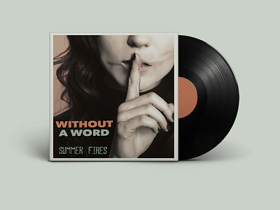 front mockup vinyl package layout and design for indie band