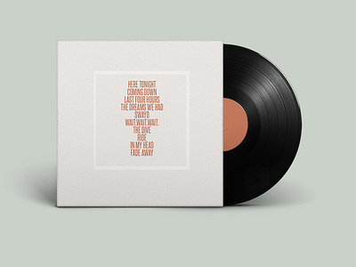 back mockup: vinyl package layout and design for indie band