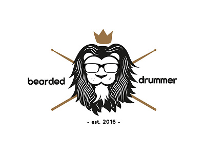 bearded drummer logo/branding design