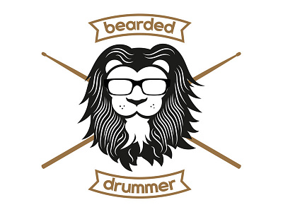 bearded drummer logo/branding design