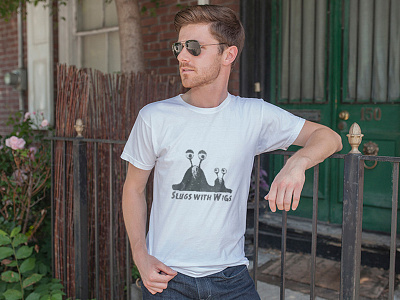 Slugs with Wigs t-shirt design mockup apparel merch merchandise mockup music musician print t shirt