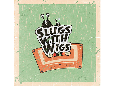 Slugs with Wigs logo & brand identity design brand character identity logo music musician retro soundcloud wordmark