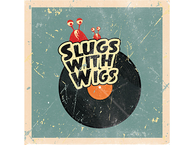 Slugs with Wigs logo & brand identity design brand character identity logo music musician retro soundcloud wordmark