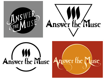 ANSWER THE MUSE LOGO DESIGN: examples of process