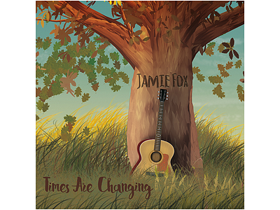 JAMIE FOX DIGITAL EP COVER DESIGN: final version album cd cover ep guitar illustration jacket music musician singer vinyl