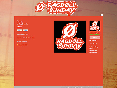 RAGDOLL SUNDAY BRAND IDENTITY & LOGO DESIGN: Bandcamp assets