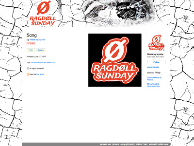 RAGDOLL SUNDAY BRAND IDENTITY & LOGO DESIGN: Bandcamp assets