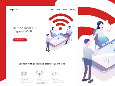 Yelp WiFi Landing Page Concepts