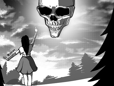 Death is light 💀 art black and white comic dark dibujo dibujo digital digital digital art draw drawing goth graphic design illustration ilustracion ilustration manga sketch skull