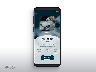 Daily UI #006 User Profile dailyui dailyui006 dogs uidesign userprofile