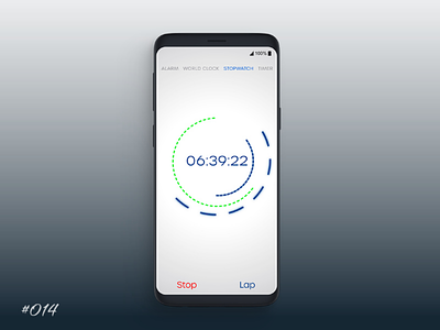 Daily UI #014 countdown dailyui digitaldesign mobile mobileapp stopwatch timer
