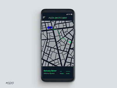 Daily UI 020 Location Tracker dailyui design digitaldesign location app location tracker mobile pizza pizzatracker ui ux uidesign