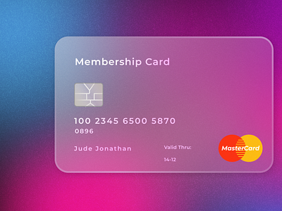 Glass Morphism/ATM card by Juliet Lawal on Dribbble