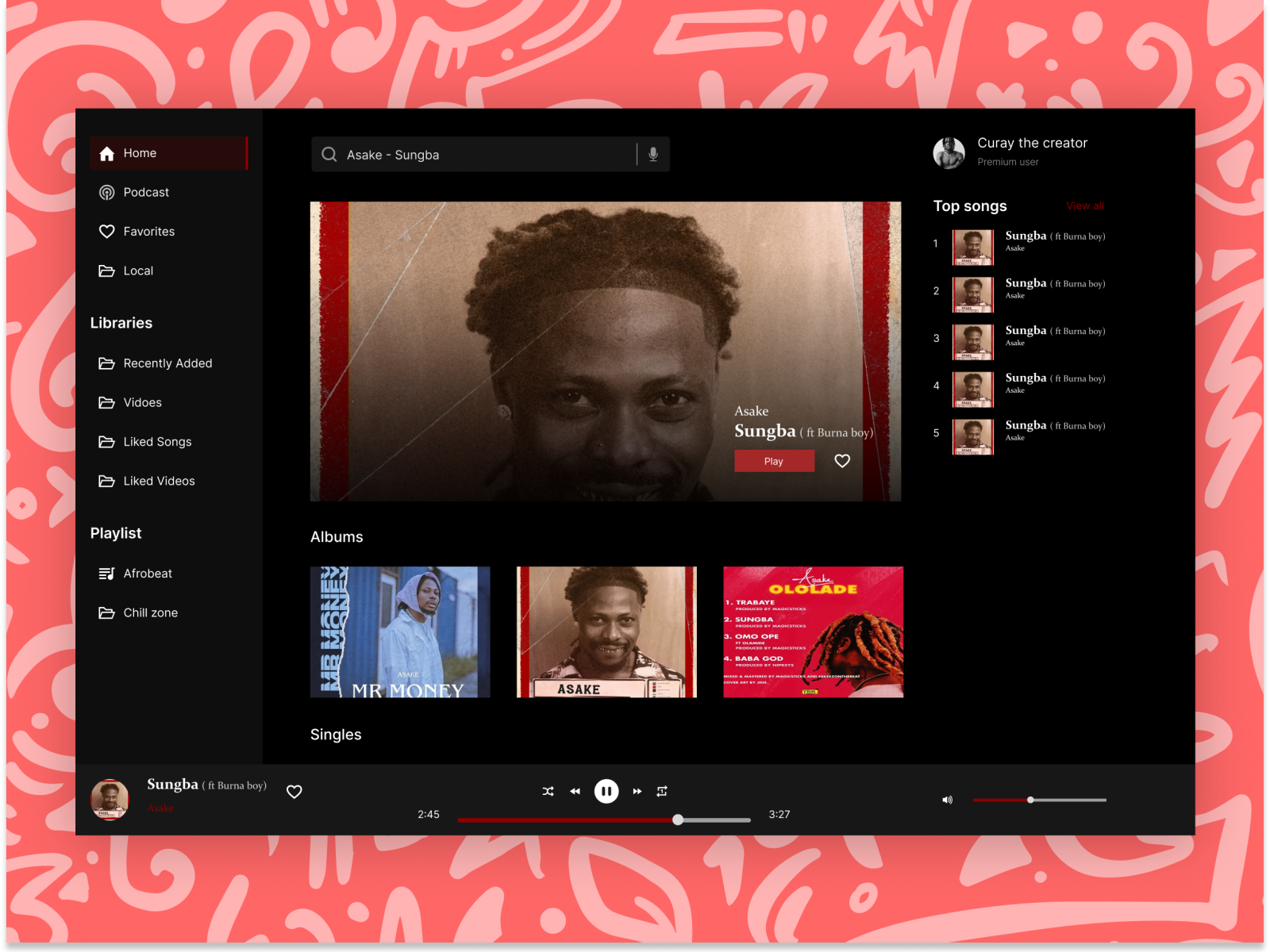 Music Player For Desktop by Ebele Egbuna on Dribbble