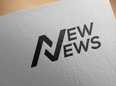 newspaper 'New News' logo branding design graphic design illustration logo typography vector