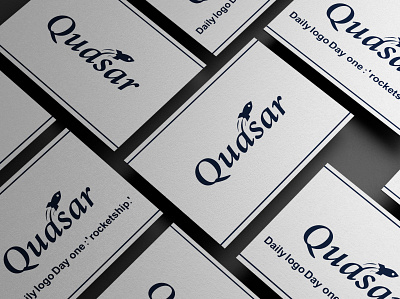 Quasar rocket branding design graphic design illustration logo logo daily logodaily logodailychellenge rockeship rocket rocketship logo typography vector