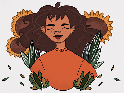 girl in sunflowers