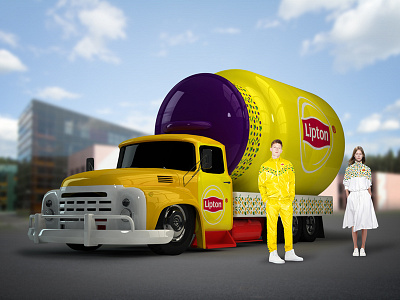 Lipton lowrider 3d btl campaign illustration lowrider presentation promo russia visualization