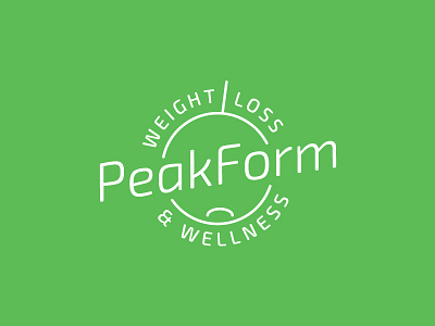 PeakForm diet fitness logo logotype