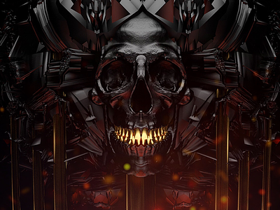 Gate blender concept art dark octane skull
