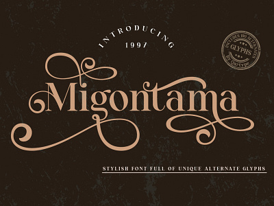 Migontama | Stylish font full of stunning alternates animation font for sublimation sublimation font