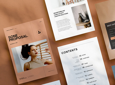 SONE | Proposal Template branding brochure canva template catalogue design graphic design indesign template package proposal