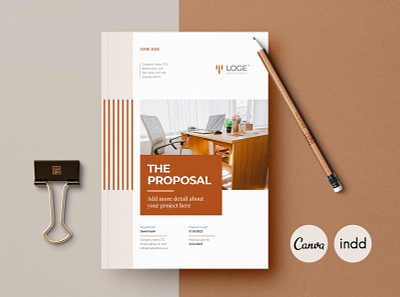 The Proposal a4 template branding brochure canva template graphic design indesign template portfolio proposal template