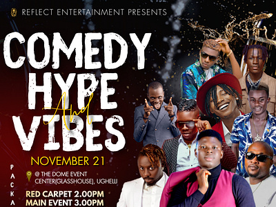 Comedy, Hype and Vibes branding logo motion graphics