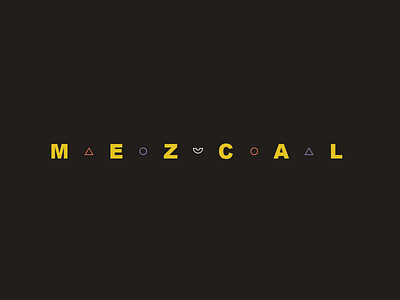 Stacked Mezcal brand drink food icon logo mezcal