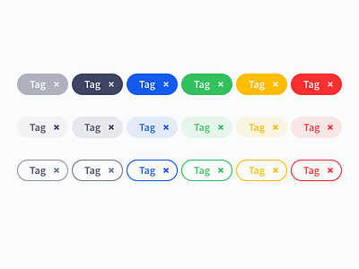 Colorful Tags With Icon - WIP colorful design system tag tags web web design