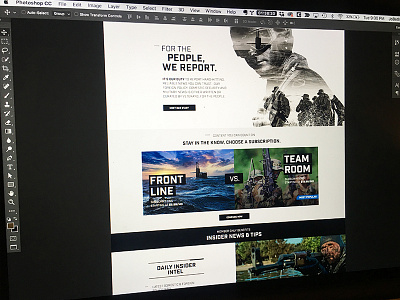 Team Room Landing Page double exposure landing page military subscription ui ux website