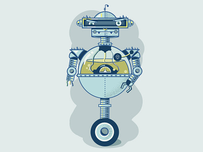 Robot character illustration poison robot venomous