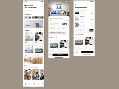 Furniture E-commerce app design