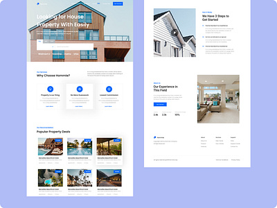 Real Estate Landing Page Design design illustration information architecture ui usability testing user flow ux web design