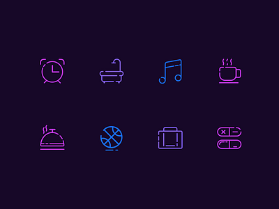 Daily UI # Simple icon app clean clock color daily design icon neon simple ui