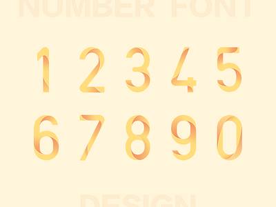 Number font design color design font format number