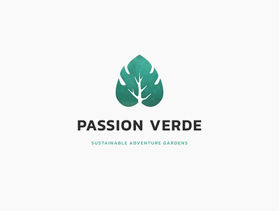 Passion Verde branding gardening logo logo design minimalist natural