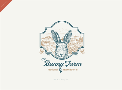 The Bunny Farm | Vintage Logo Design 3d branding design graphic design illustration logo logo design minimalist ui vector vintage